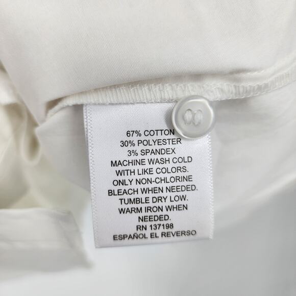 Danielle Bernstein Women's White Puff Sleeve Button Front Mini Dress Size 10 - Picture 5 of 7